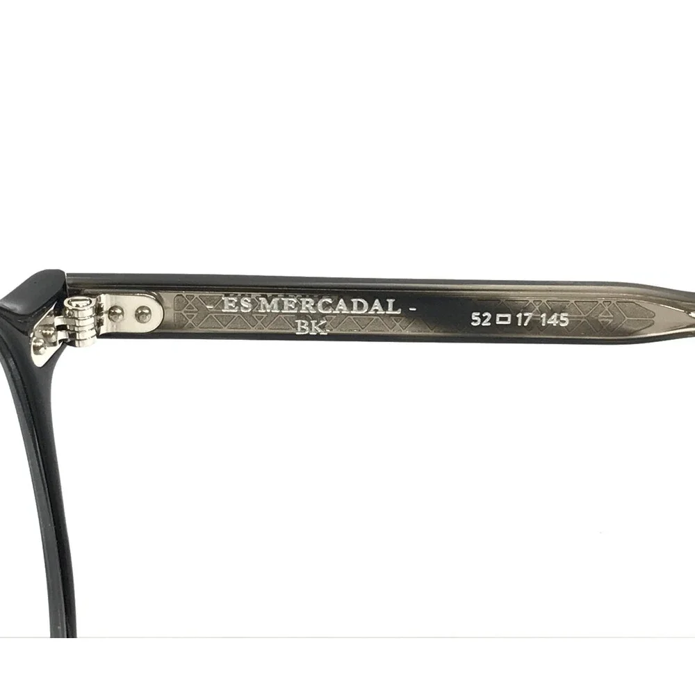 Etnia Barcelona Eyeglasses Frame ES MERCADAL BK Black Aviator Full Rim 52-17-145